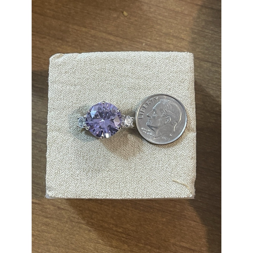 JTV BBJ 9.25 Sterling Silver Kunzite CZ Ring Size 5 - Picture 9 of 10
